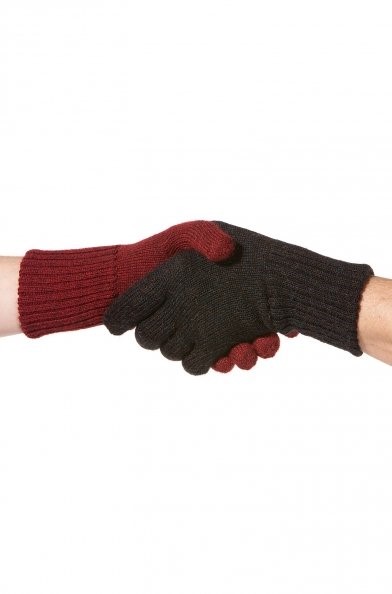 Alpaka Handschuhe Uni für Damen und Herren Apu Kuntur gestrickt